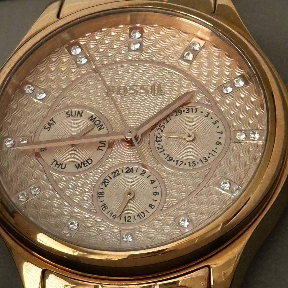 Fossil Gold-Tone Watch and Bracelet Set - Picture 9 of 10